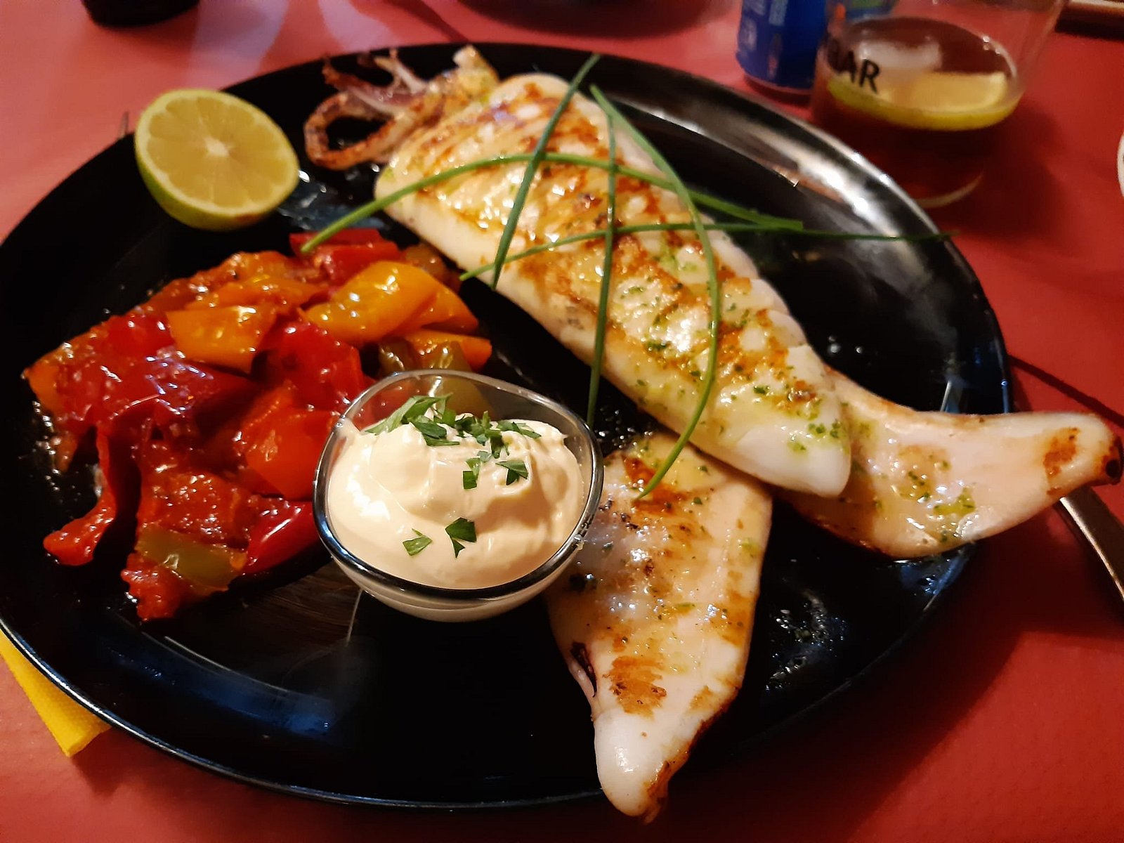 Calamar a la plancha servido en Merendero San Ginés